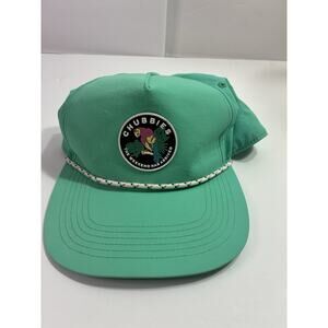 Chubbies Snapback Hat Mint Green Rope Brim Nylon Retro Surf Streetwear